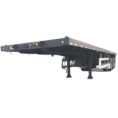 12400*2500*1580mm, 12400*2500*1580mm CIMC 3軸コンテナフラットベッド半トレーラー 60tons