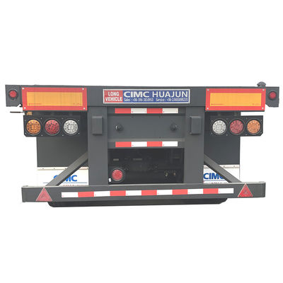 12400*2500*1580mm, 12400*2500*1580mm CIMC 3軸コンテナフラットベッド半トレーラー 60tons