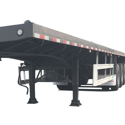 12400*2500*1580mm, 12400*2500*1580mm CIMC 3軸コンテナフラットベッド半トレーラー 60tons