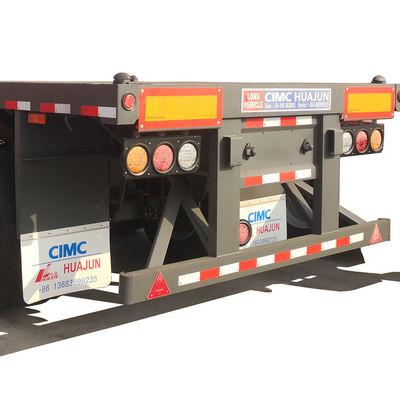 12400*2500*1580mm, 12400*2500*1580mm CIMC 3軸コンテナフラットベッド半トレーラー 60tons